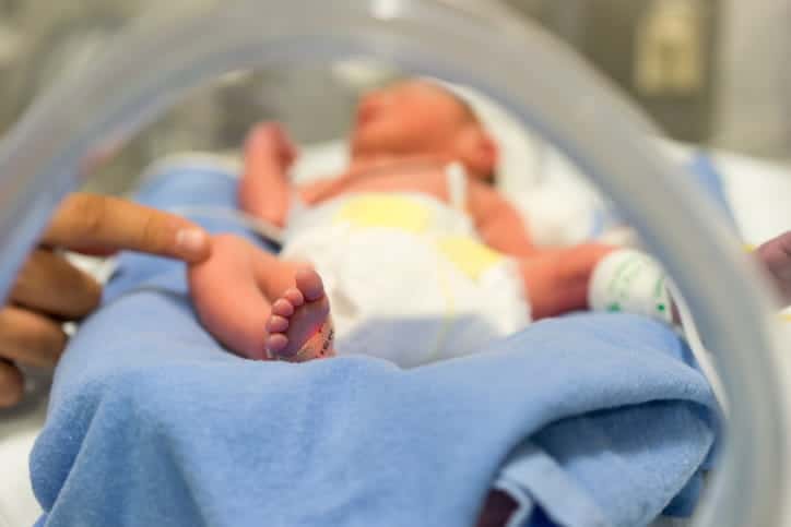 A baby in the NICU